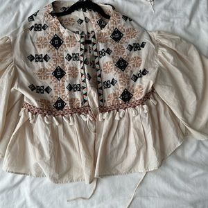 ZARA Boho Fringe Cardigan